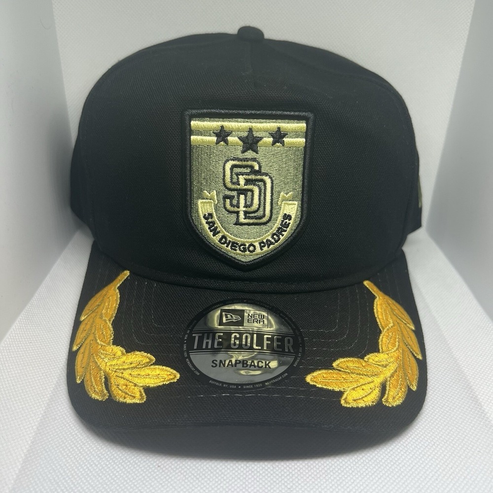 New Era The Golfer‎ San Diego Padres Military Patch Curved SnapBack Hat New